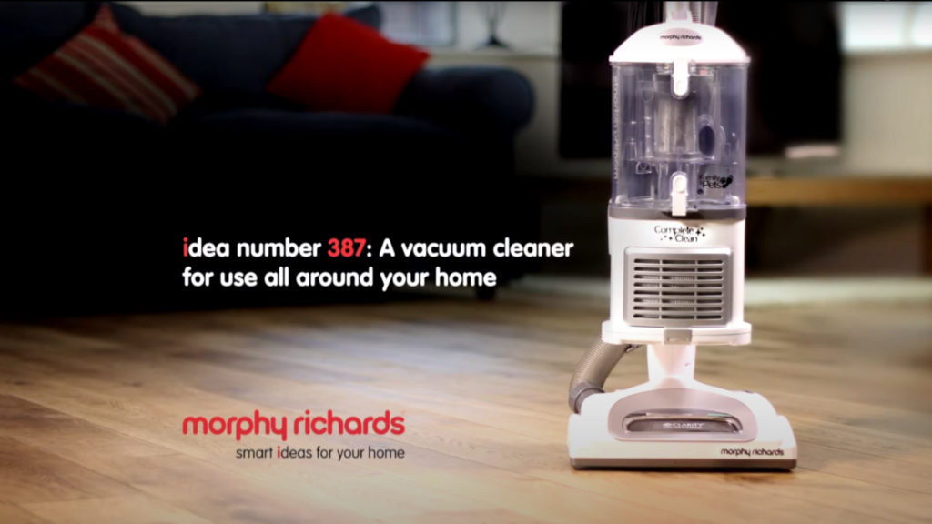 A photograph of a product video.
